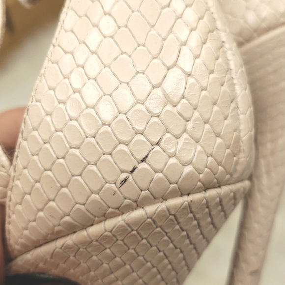 PURE NAVY Cream nude  Leather Two-Piece Alnke strap Sandal Off white 9M … - Picture 13 of 13